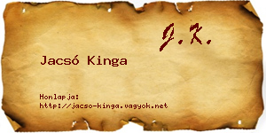 Jacsó Kinga névjegykártya