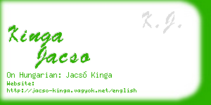 kinga jacso business card